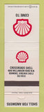 Matchbook Cover - Shell oil gas Crossroads Roanoke VA