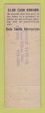 Matchbook Cover - Shell oil gas Dale Smith Canton OH WEAR