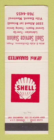 Matchbook Cover - Shell oil gas Ville Emard Montreal QC