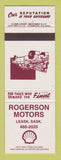 Matchbook Cover - Shell oil gas Rogerson Leask SK