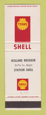 Matchbook Cover - Shell oil gas Rolland Brodeur Bagot QC