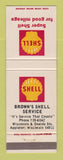 Matchbook Cover - Shell oil gas Brown's Appleton WI