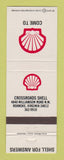 Matchbook Cover - Shell oil gas Crossroads Roanoke VA