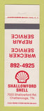 Matchbook Cover - Shell oil gas Shallowford Chattanooga TN