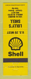 Matchbook Cover - Shell oil gas Lolly's Angola IN