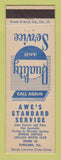 Matchbook Cover - Standard oil gas Awe's Kirkland IL  LAMINATED