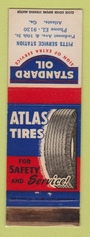 Matchbook Cover - Standard oil gas Pitts Atlanta GA WORN LAMINATED