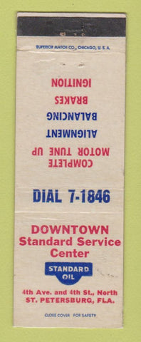 Matchbook Cover - Standard oil gas Downtown St Petersburg FL LAMINATED