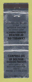 Matchbook Cover - Standard oil gas Campbell Bolivar MO