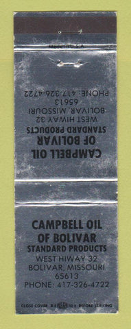 Matchbook Cover - Standard oil gas Campbell Bolivar MO