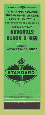 Matchbook Cover - Standard oil gas 59th and North Milwaukee WI