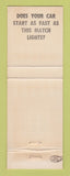 Matchbook Cover - Standard oil gas 59th and North Milwaukee WI