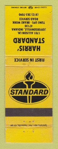 Matchbook Cover - Standard oil gas Harris' Jeffersonville IN WEAR