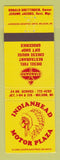 Matchbook Cover - Standard oil gas Indianhead Motor Plaza Wilson WI