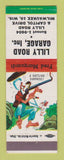 Matchbook Cover - Standard oil gas Killy Road Milwaukee WI hillbilly