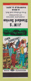 Matchbook Cover - Standard oil gas Jim's hillbilly SAMPLE