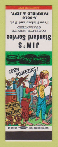 Matchbook Cover - Standard oil gas Jim's hillbilly SAMPLE