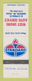 Matchbook Cover - Standard oil gas West Shore Manistee MI WEAR