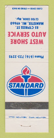 Matchbook Cover - Standard oil gas West Shore Manistee MI WEAR