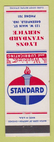Matchbook Cover - Standard oil gas Lyons Greenfield IN low phone #