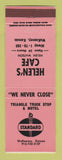 Matchbook Cover - Standard oil gas Helen's Cafe WaKeeney KS