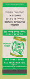 Matchbook Cover - Standard oil gas Melton Lafayette IN Quaker State