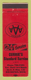 Matchbook Cover - Standard oil gas Currie's Big Rapids MI