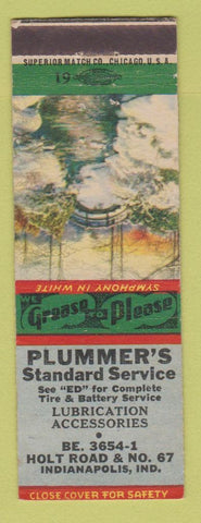 Matchbook Cover - Standard oil gas Plummer's Indianapolis IN