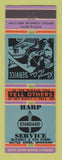 Matchbook Cover - Standard oil gas Harp Battle Creek MI