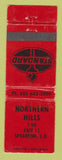 Matchbook Cover - Standard oil gas Northern Hills Spearfish SD WORN