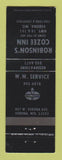 Matchbook Cover - Standard oil gas Robinson's Cozee Inn Verona WI