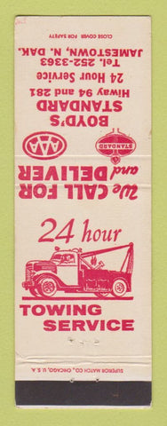 Matchbook Cover - Standard oil gas Boyd's Jamestown ND