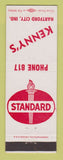 Matchbook Cover - Standard oil gas Kenny's Hartford City IN
