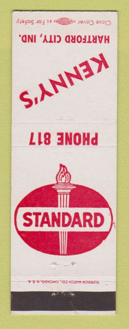 Matchbook Cover - Standard oil gas Kenny's Hartford City IN
