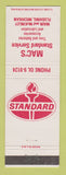 Matchbook Cover - Standard oil gas Mac's Flushing MI