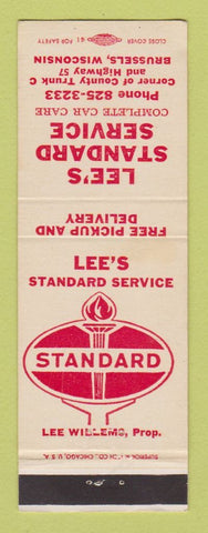 Matchbook Cover - Standard oil gas Lee's Brussels WI