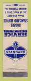 Matchbook Cover - Standard oil gas Rogers Mount Vernon IA WORN