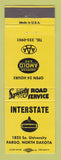 Matchbook Cover - Standard oil gas Interstate Fargo ND Amoco
