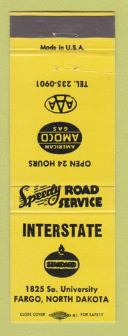 Matchbook Cover - Standard oil gas Interstate Fargo ND Amoco