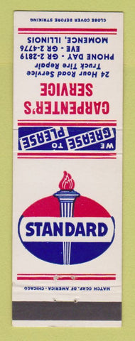 Matchbook Cover - Standard oil gas Carpenter's Momence IL