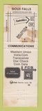 Matchbook Cover - Standard oil gas Rentschler's Truck Jackson MN STAINED WORN