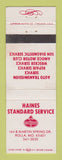 Matchbook Cover - Standard oil gas Haines Rolla MO WEAR
