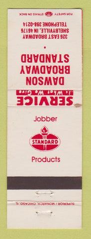 Matchbook Cover - Standard oil gas Dawson Shelbyville IN
