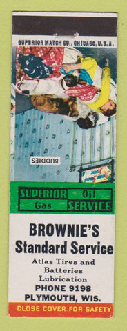 Matchbook Cover - Standard oil gas Brownie's Plymouth WI