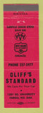 Matchbook Cover - Standard oil gas Cliff's Fargo ND