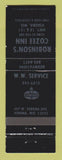 Matchbook Cover - Standard oil gas Robinson's Cozee Inn Verona WI