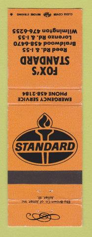 Matchbook Cover - Standard oil gas Fox's