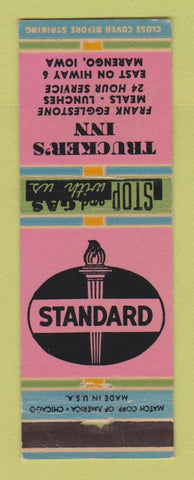 Matchbook Cover - Standard oil gas Trucker's Marengo IA WEAR LAMINATED