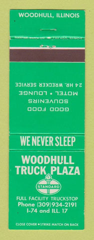 Matchbook Cover - Standard oil gas Woodhull Truck Plaza IL