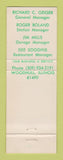 Matchbook Cover - Standard oil gas Woodhull Truck Plaza IL